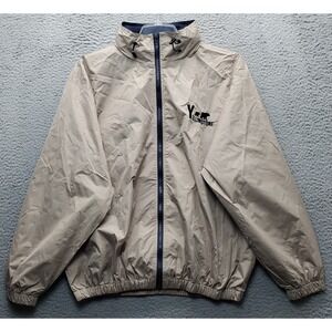 Beacon Point Rain Jacket Mens M Tan Mesh Lined Yellowstone Mock Neck Full Zip